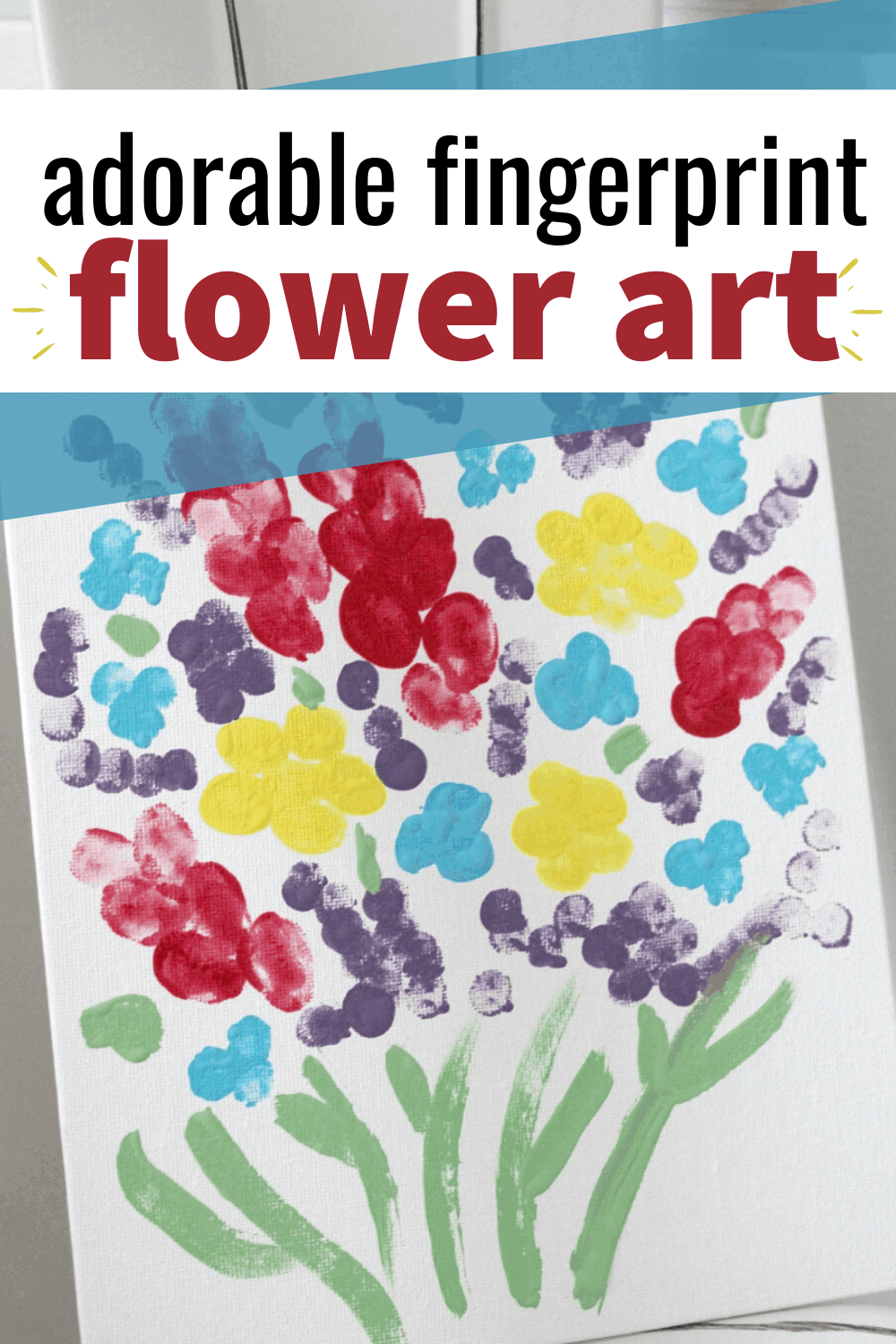 Fingerprint Flower Art