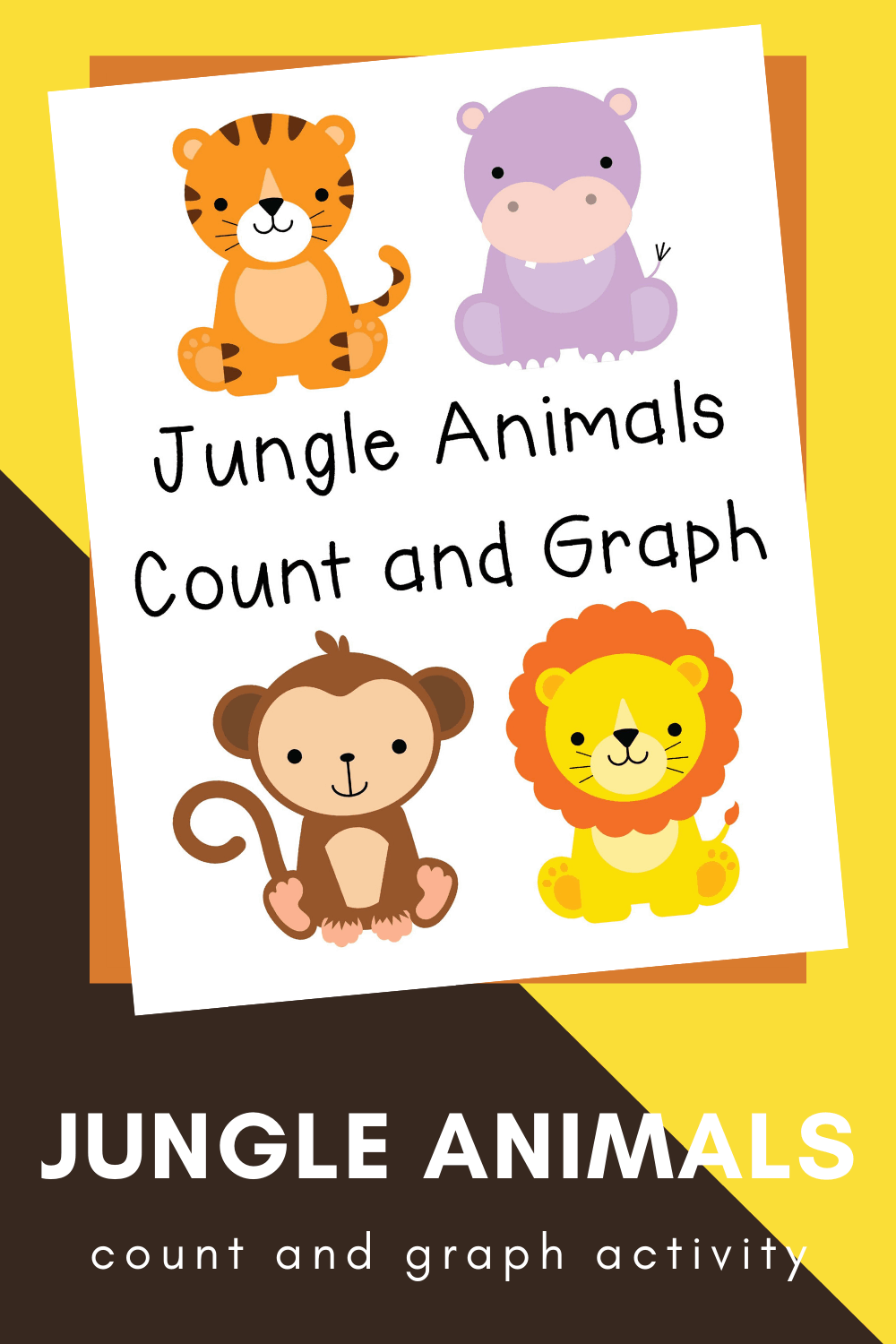 Be sure to add these fun jungle animal count and graph worksheets to your preschool activities! They're perfect any day of the year!