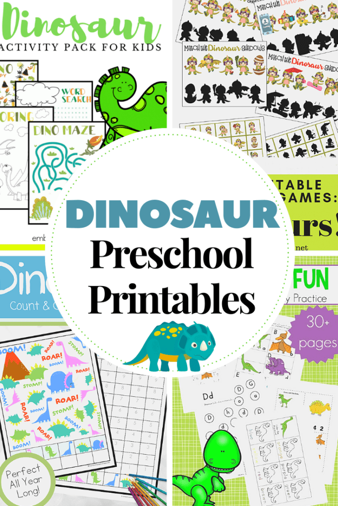 This dino-mite collection of dinosaur printables for preschoolers helps engage young learners as they learn basic math and literacy skills.