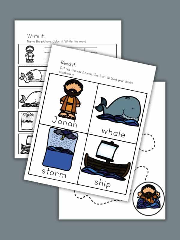 Jonah and the Whale Preschool Printables
