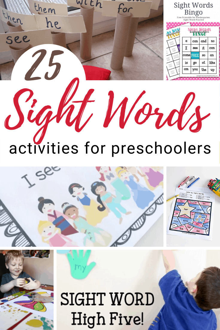 After your little ones recognize letters and their sounds, it's time to start learning to read. Here are some great sight word activities for preschoolers!