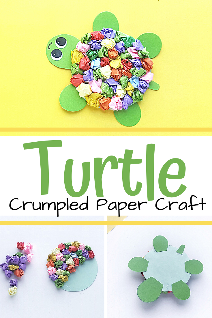 Crumpling paper is a great fine motor activity for preschoolers. They can try it out with this adorable turtle craft for kids that's perfect for summer!