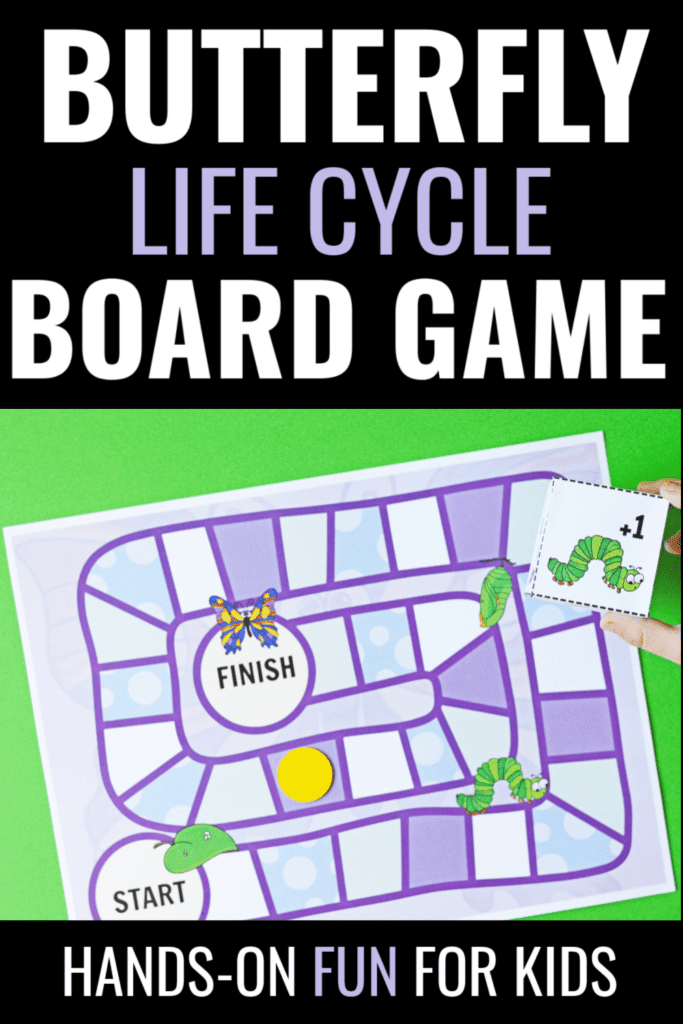 Add this butterfly life cycle printable game to your spring and summer preschool lessons. It's a fun way to practice adding on and taking away.