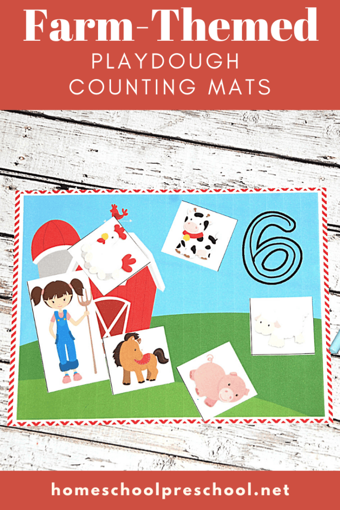 Preschoolers will practice counting to twenty with these free farm theme preschool counting mats. These make a great addition to your math centers!