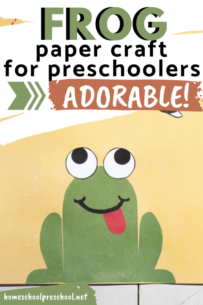 What an adorable frog paper craft for kids! The printable frog craft template makes it easy for kids of all ages to make this one.
