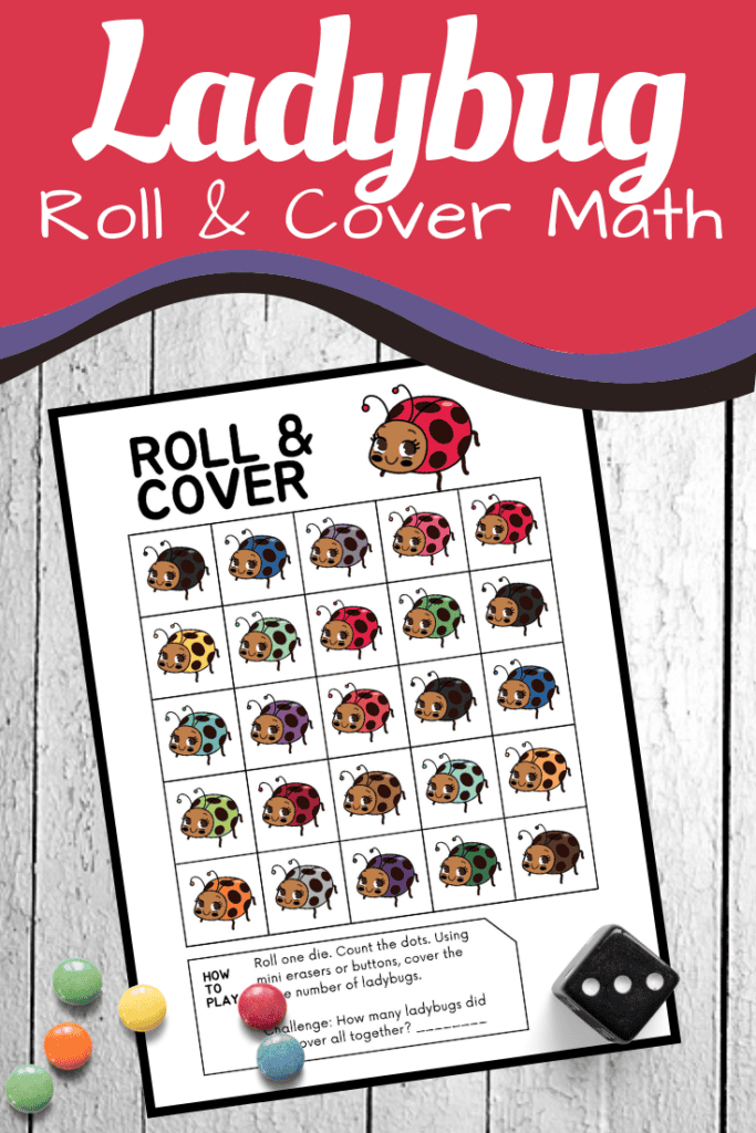 Preschoolers will practice subitizing and counting to 25 with this print-and-go ladybug math activity. Roll the dice, count the dots, and cover the ladybugs!