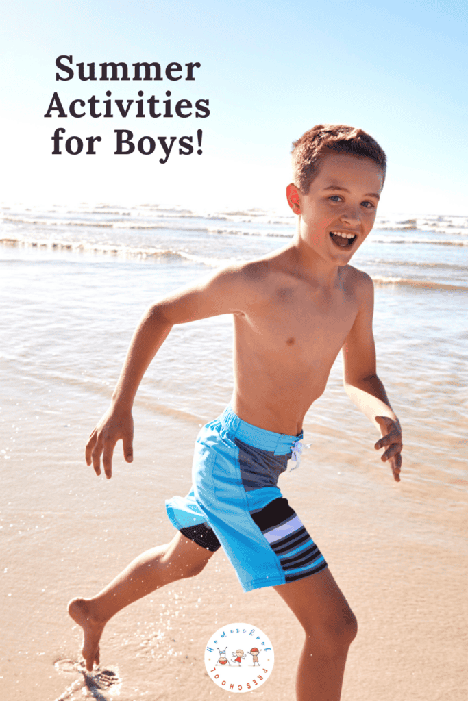 boy running on the beach