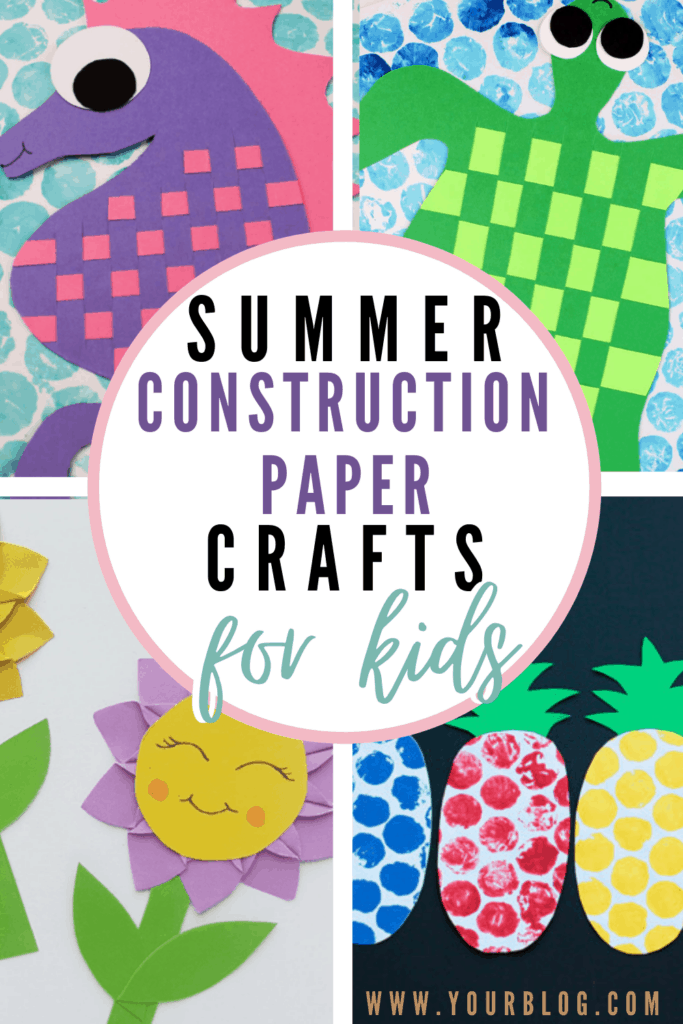 When the days are long and hot, try one of these summer construction paper crafts with your kids. Beat summer boredom with crafts!