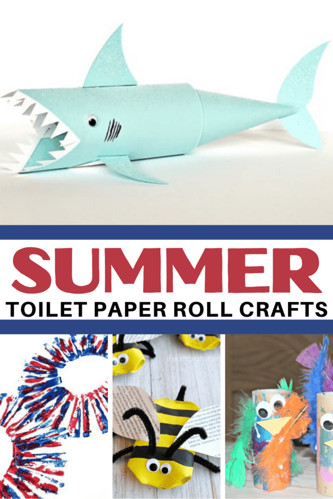 As the temperature heat up, cool off while making one of these summer toilet paper roll crafts. These are perfect for preschoolers to make!