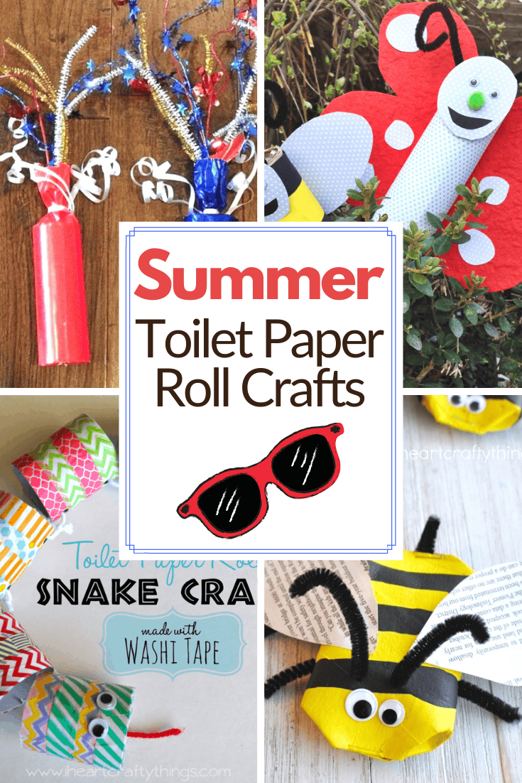 As the temperature heat up, cool off while making one of these summer toilet paper roll crafts. These are perfect for preschoolers to make!