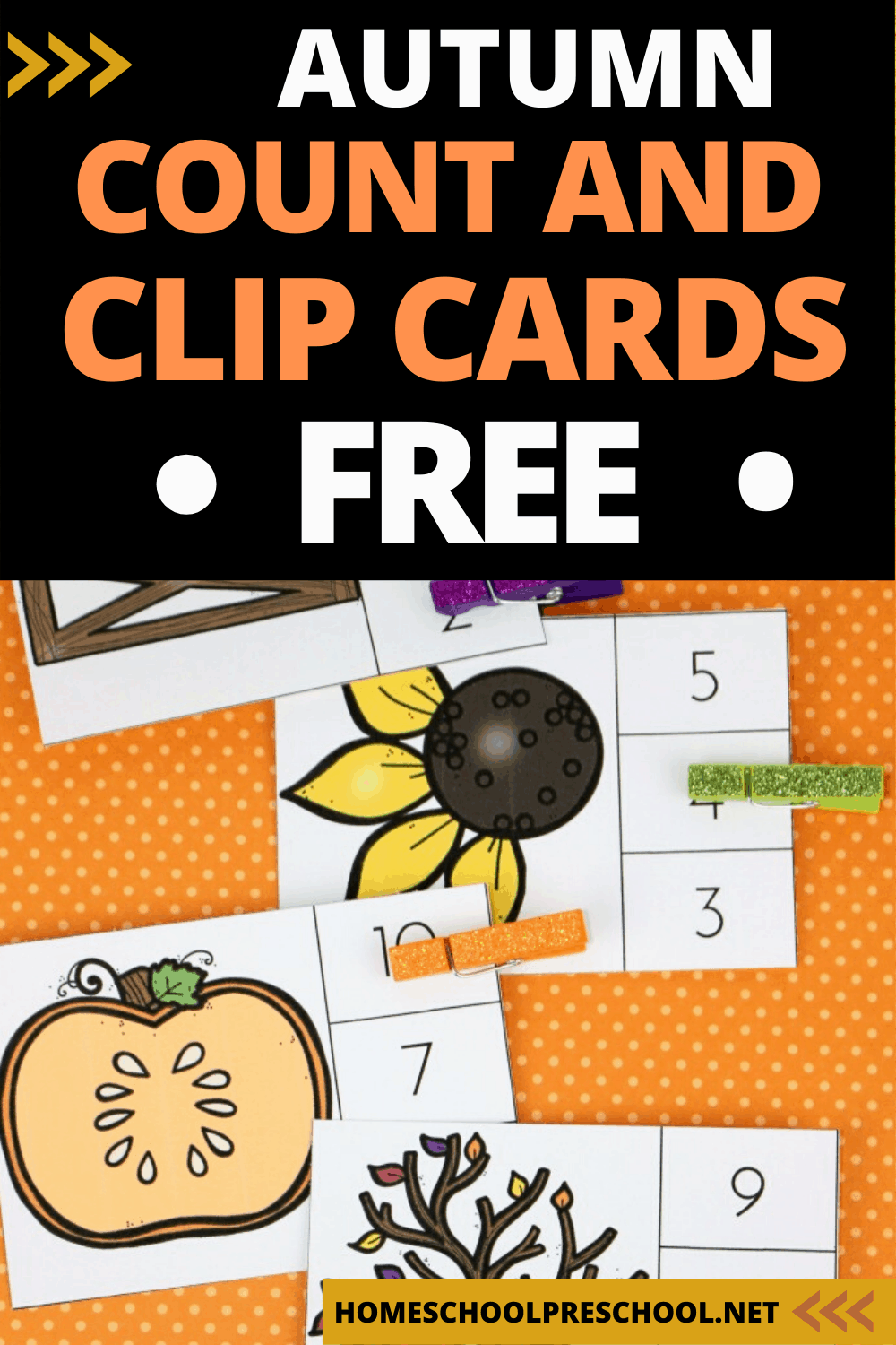 Autumn Count and Clip Cards Bundle