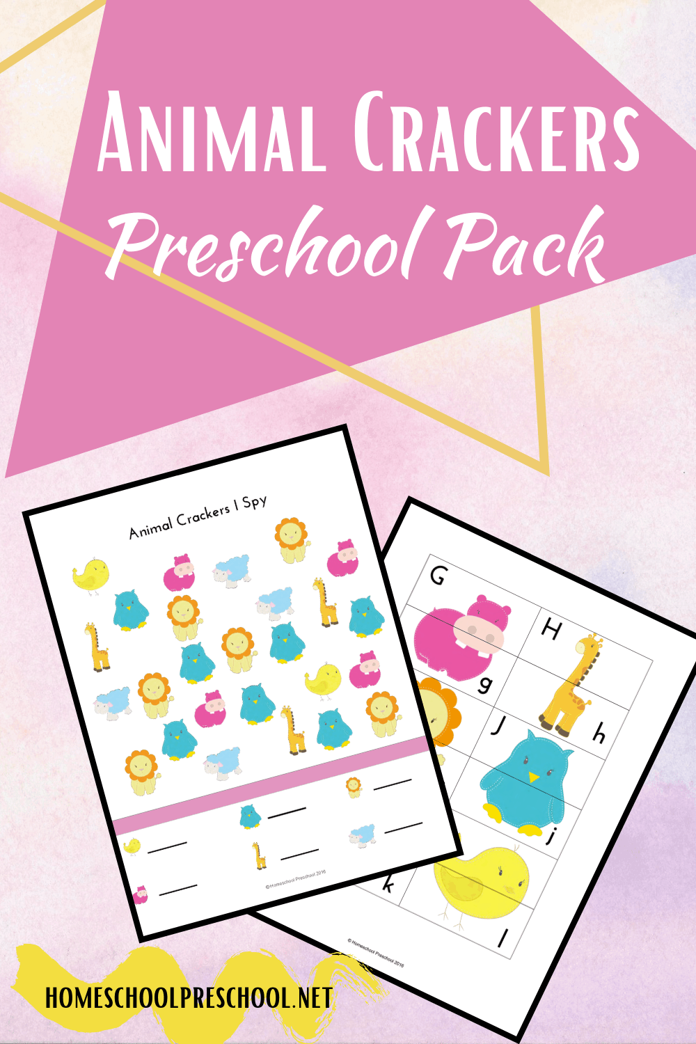 Animal Crackers Preschool Printable