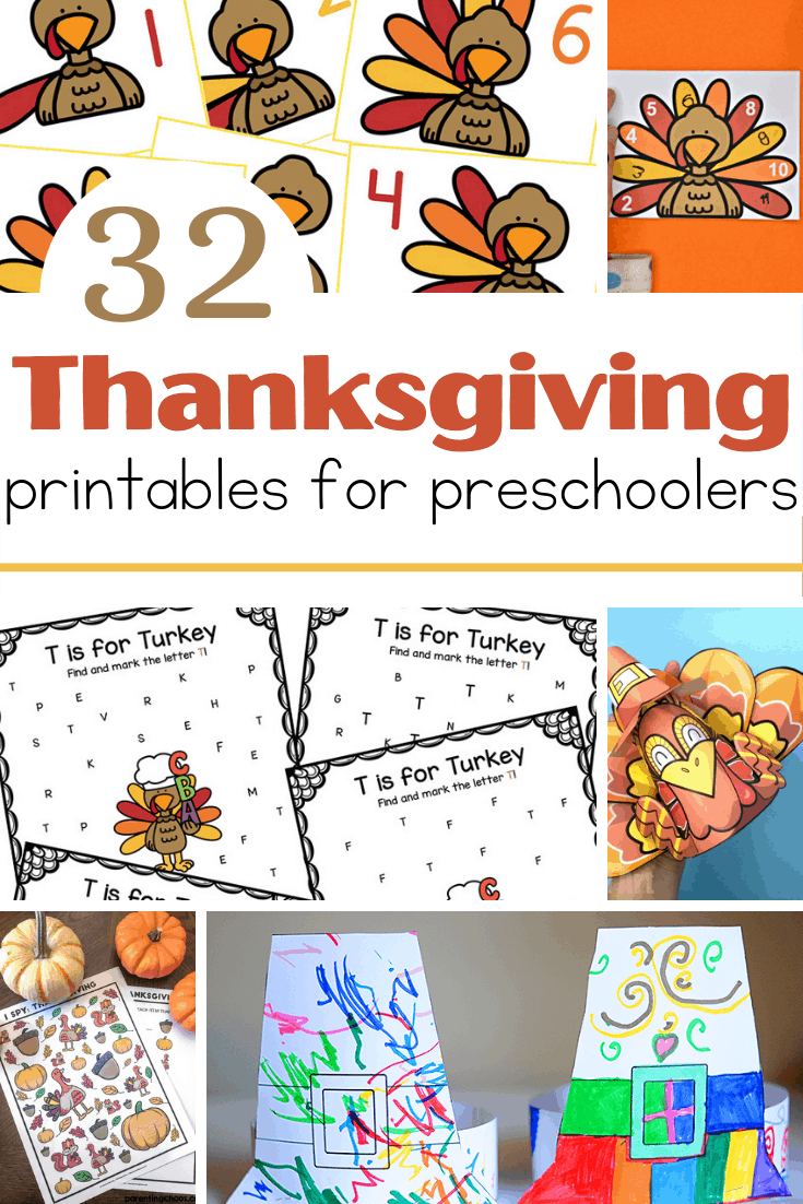 Thanksgiving Printables for Preschoolers