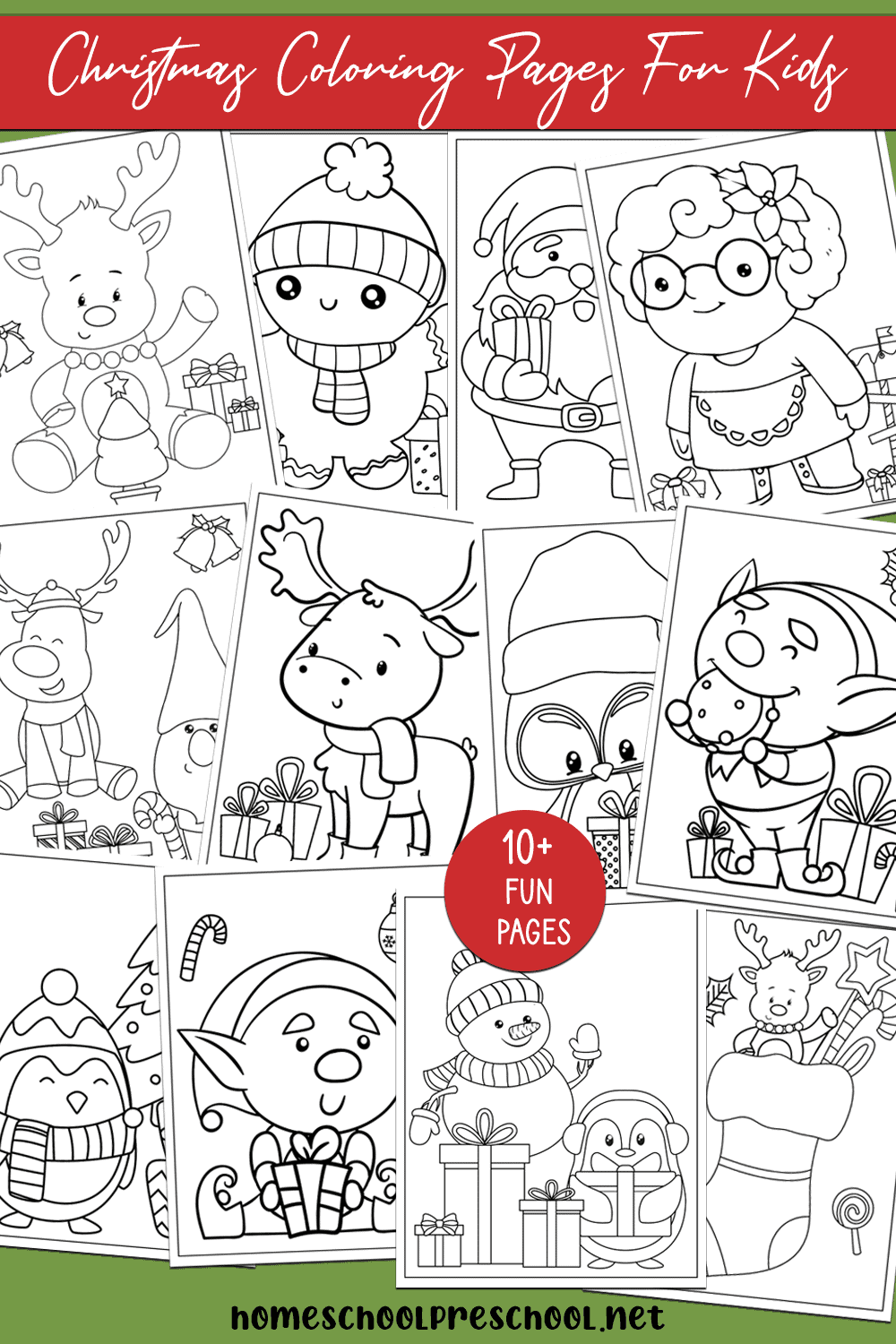 Preschool Christmas Coloring Pages