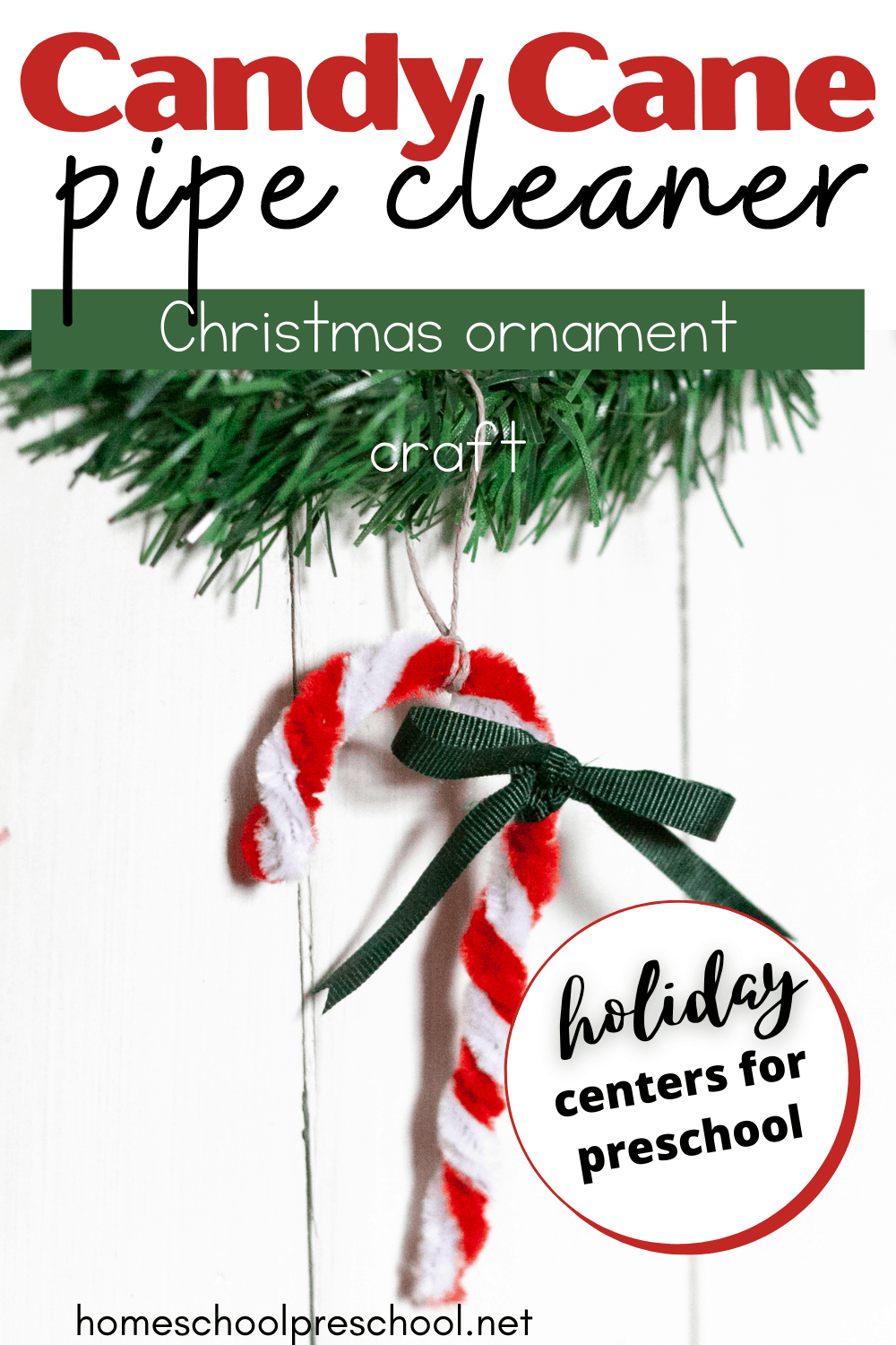 Candy Cane Christmas Ornament Craft