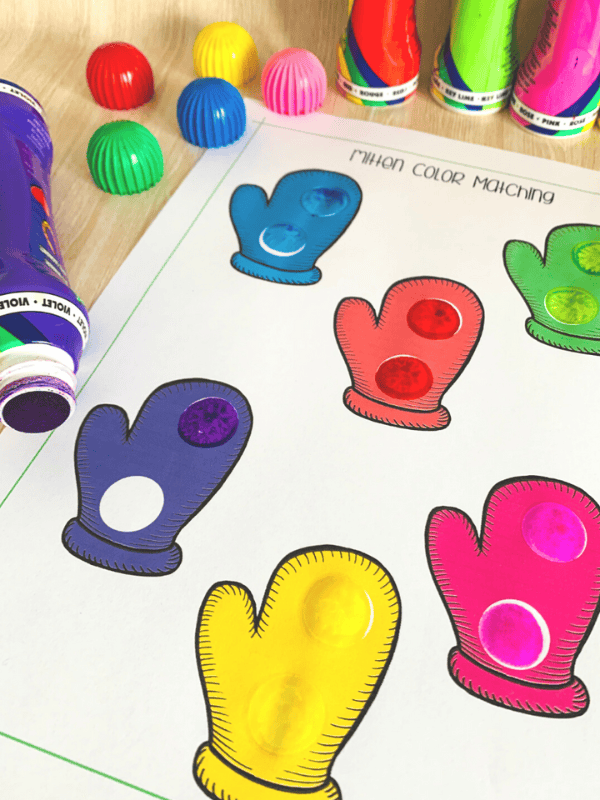 Mitten Color Matching Printable