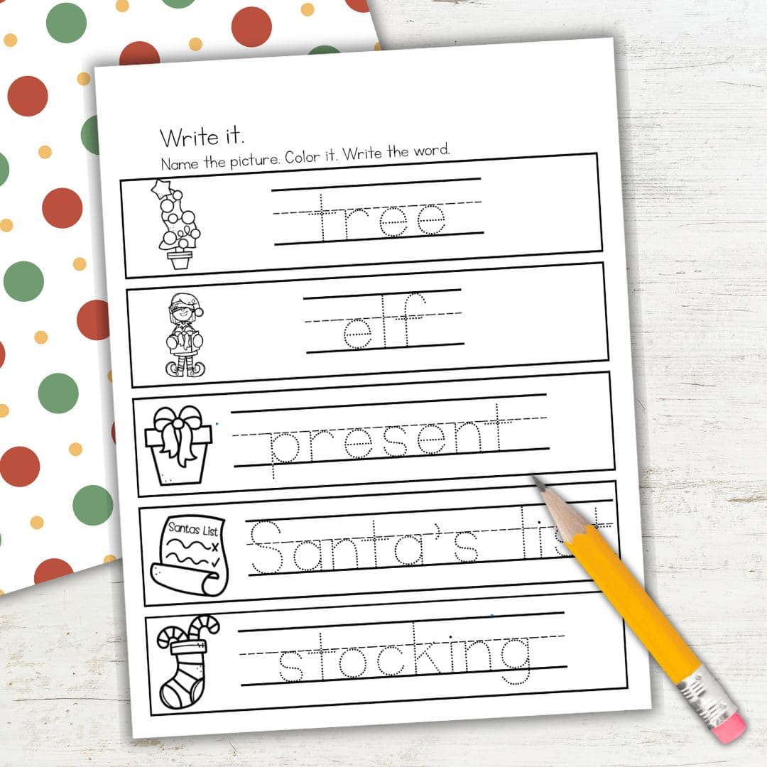 E is for Elf Printables