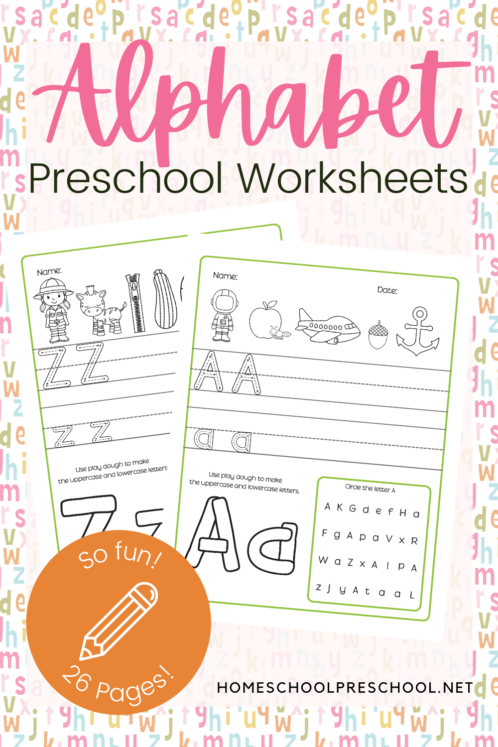 Preschool Alphabet Worksheets