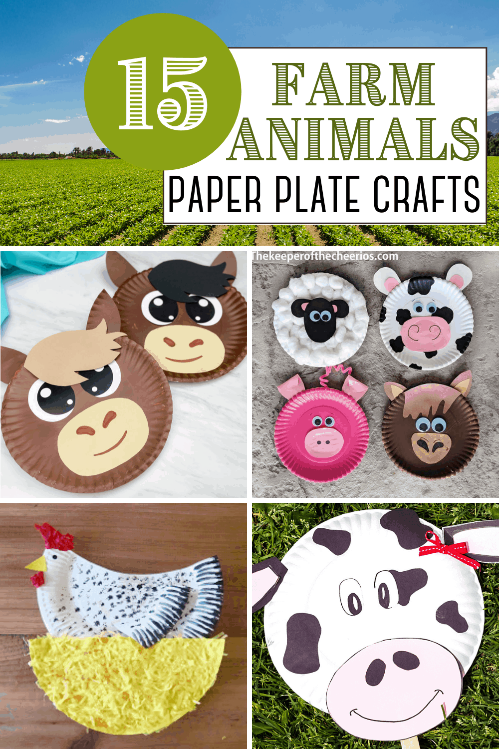 Paper Plate Farm Animals