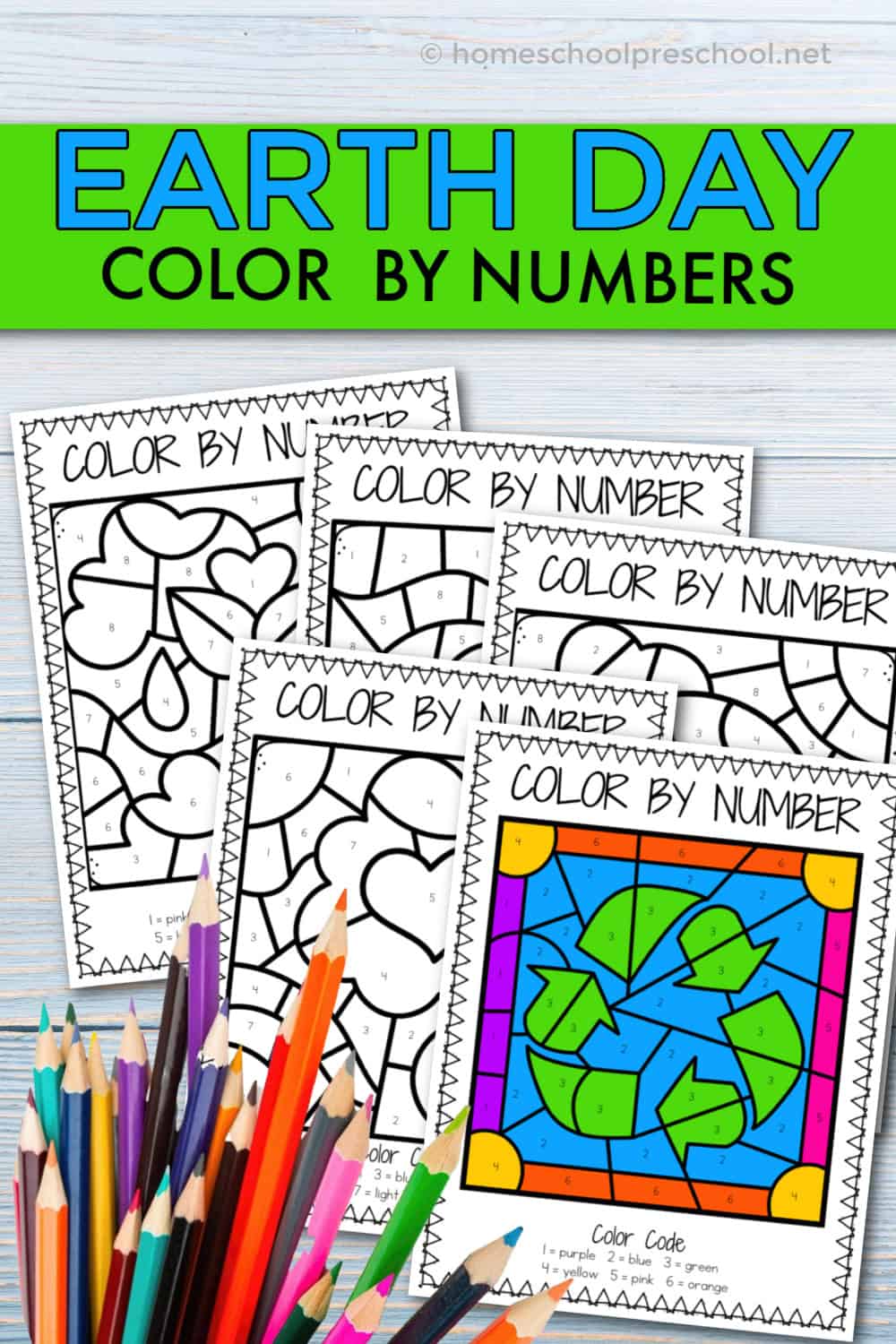 Earth Day Color By Number