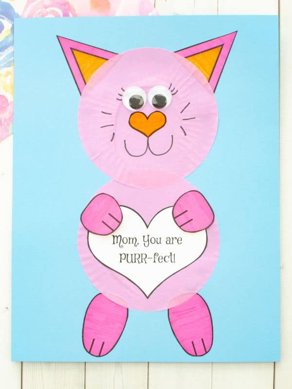 Simple Mother’s Day Craft for Preschool [Free Template]