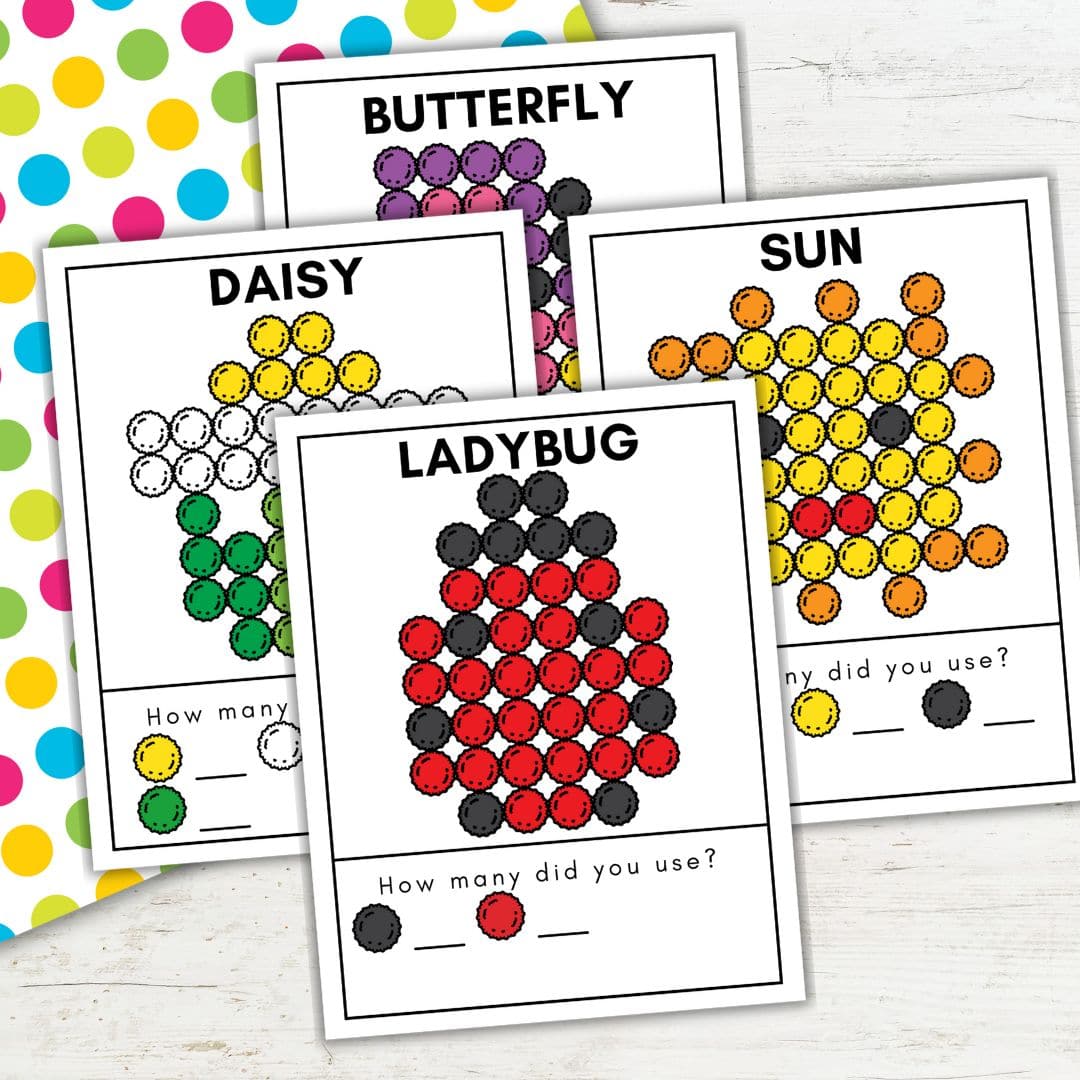 Spring Pom Pom Activities for Preschoolers