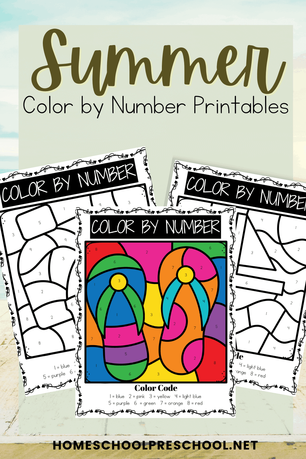 Summer Color By Number