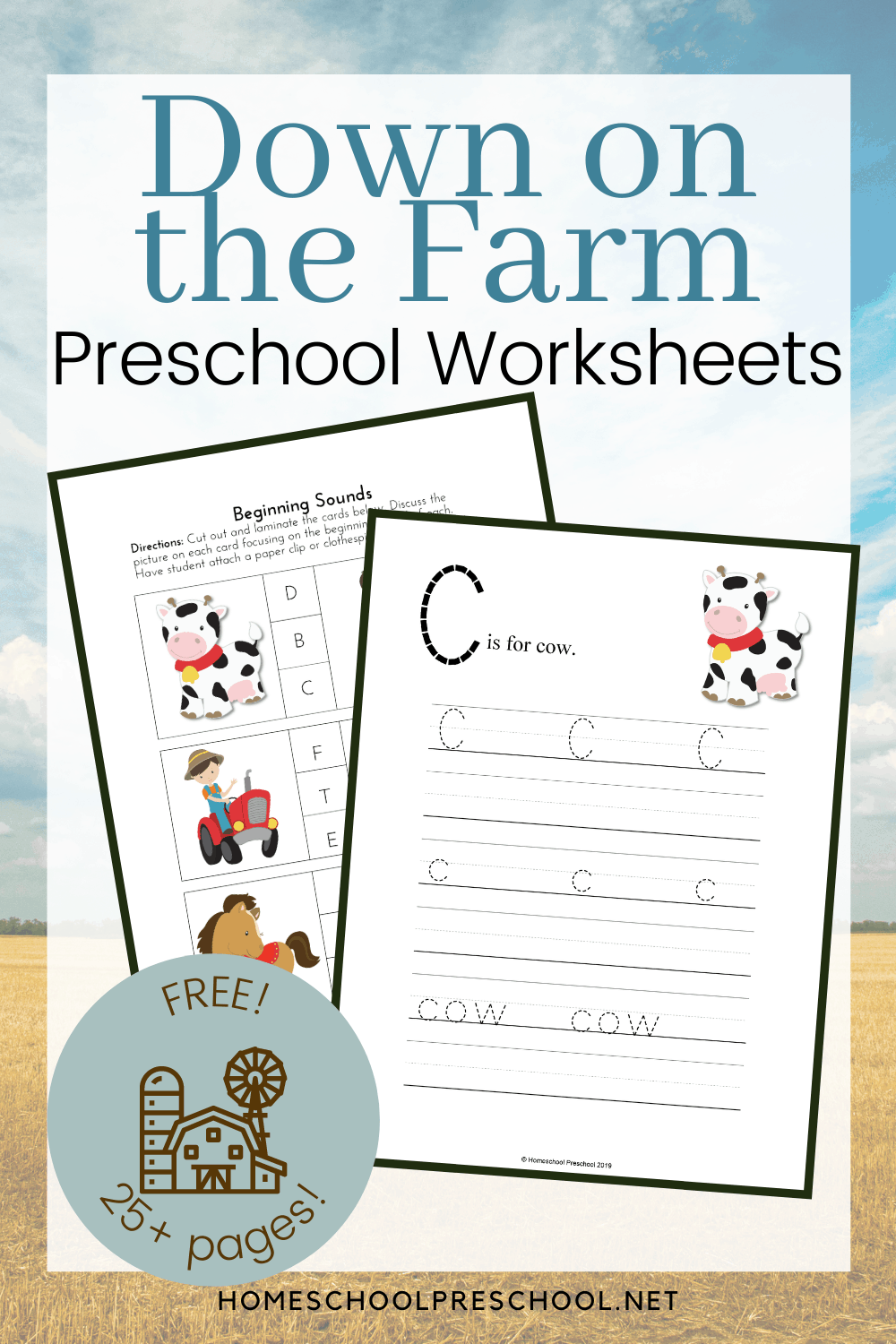 Printable Down on the Farm Activities