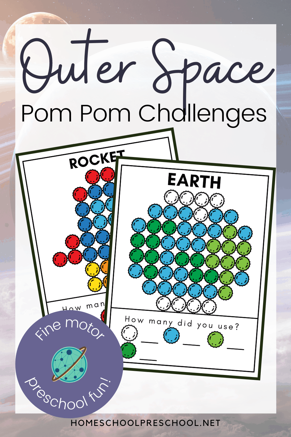 Outer Space Pom Pom Mats