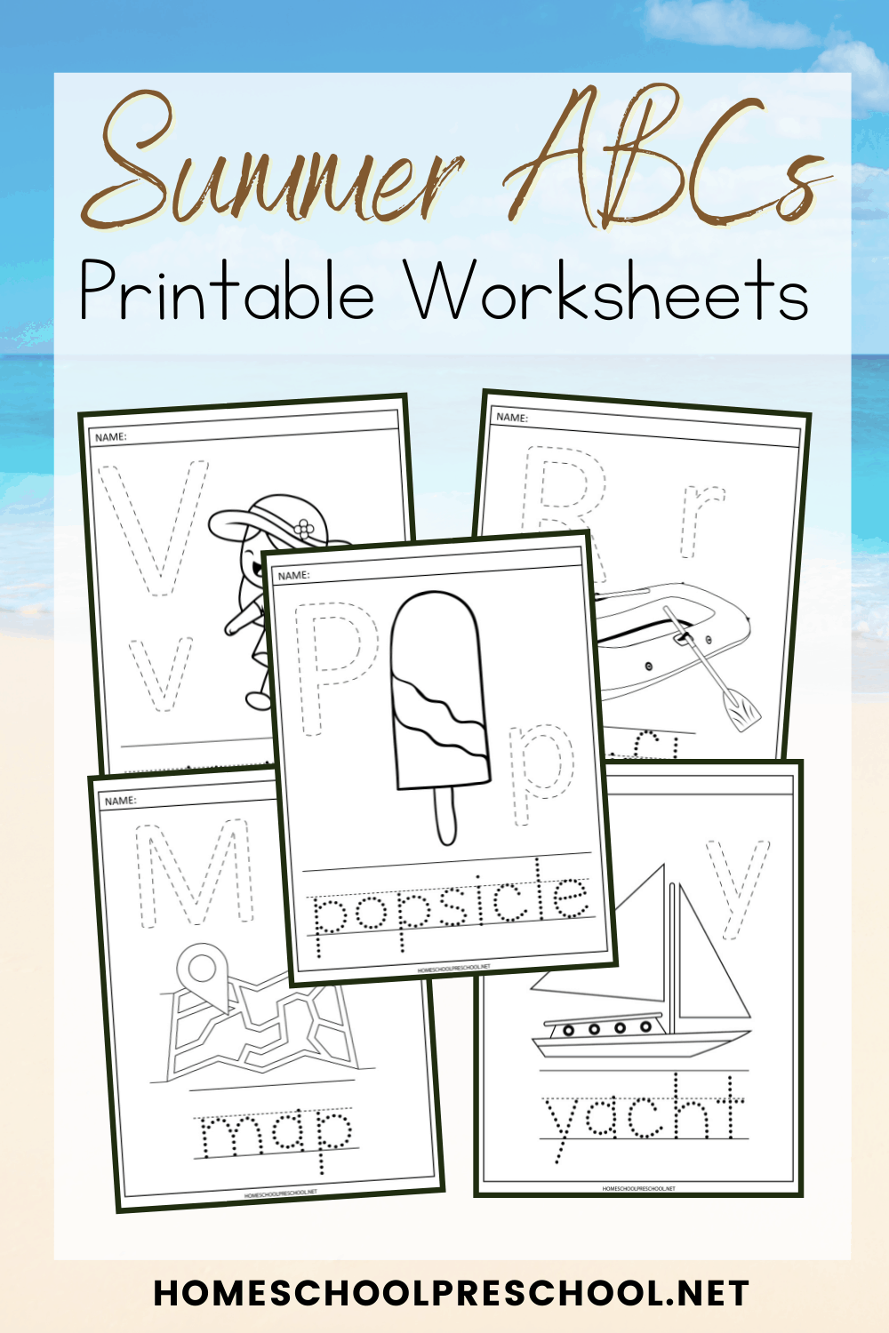 Summer Alphabet Worksheets