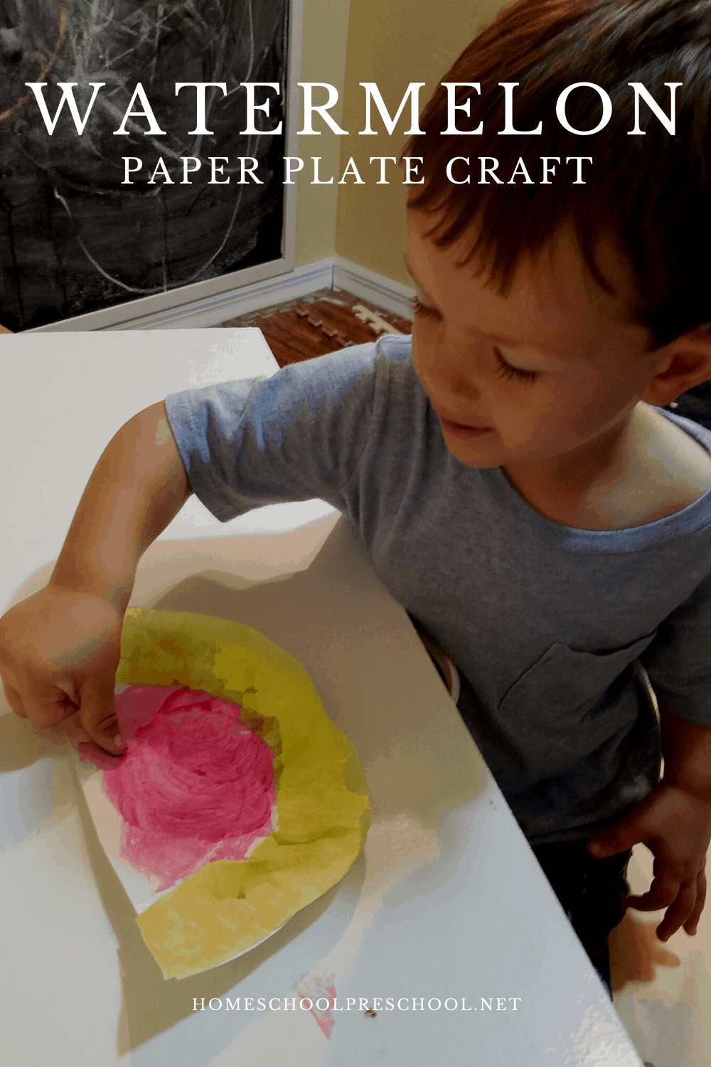 Paper Plate Watermelon Craft