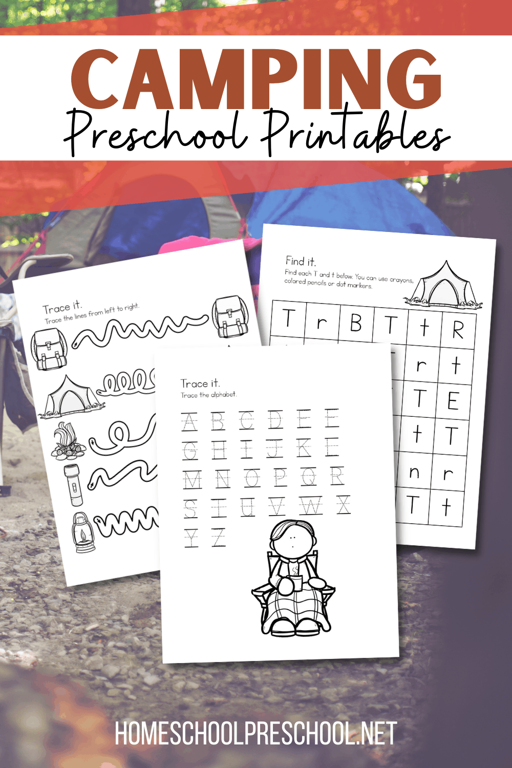 Camping Worksheets for Preschoolers
