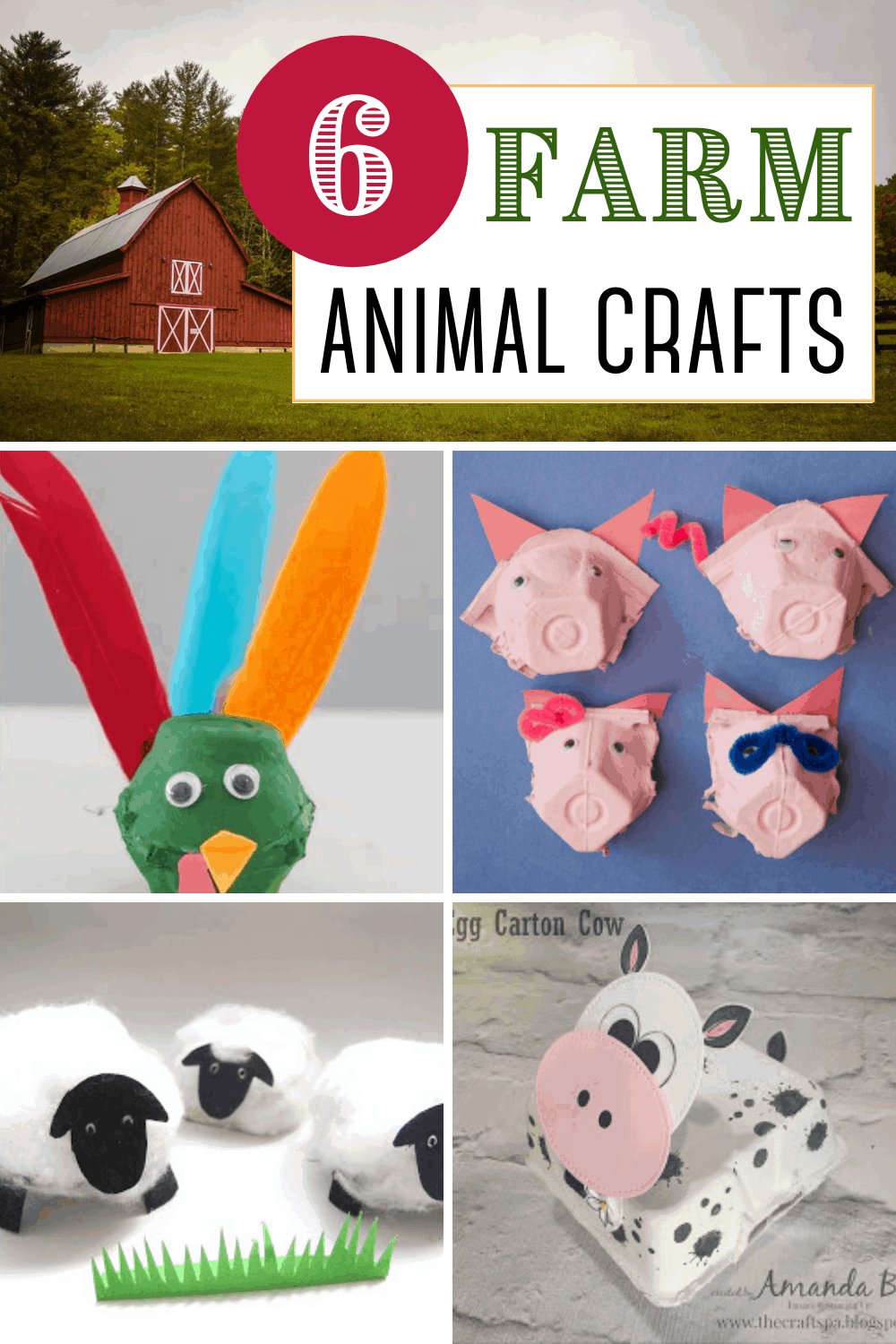 Egg Carton Farm Animals