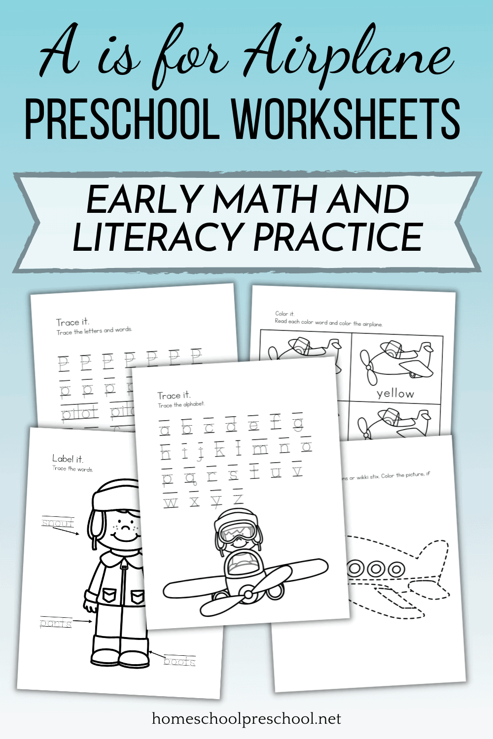 Printable Airplane Activities for Preschoolers