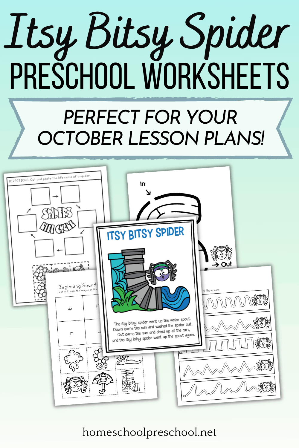 Itsy Bitsy Spider Printable