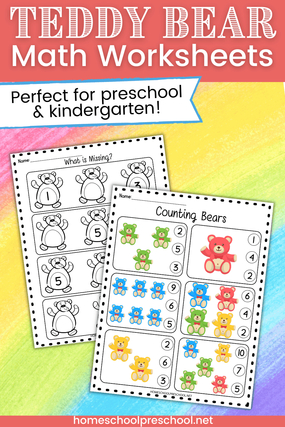 Teddy Bear Math Worksheets