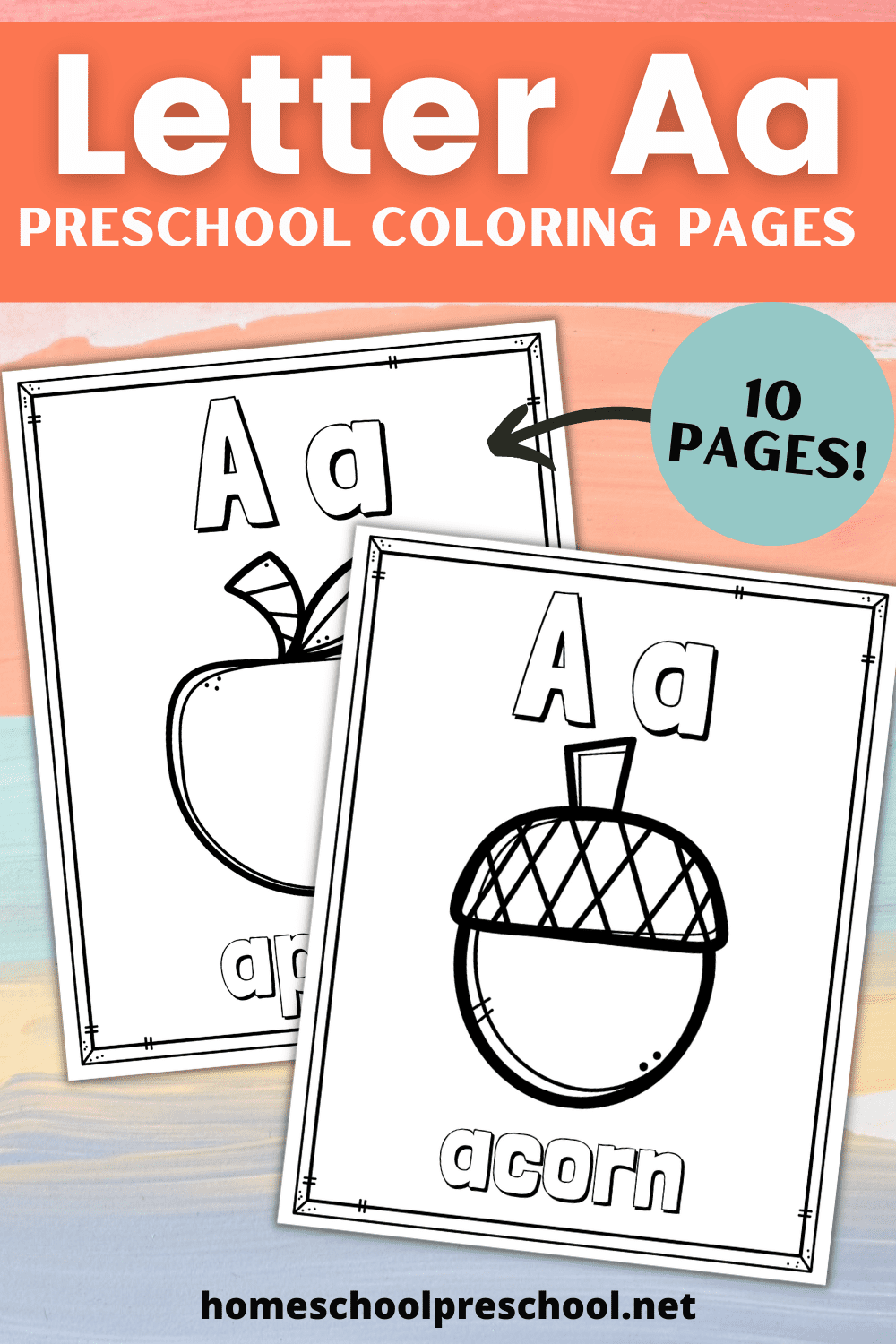 Letter A Coloring Worksheets