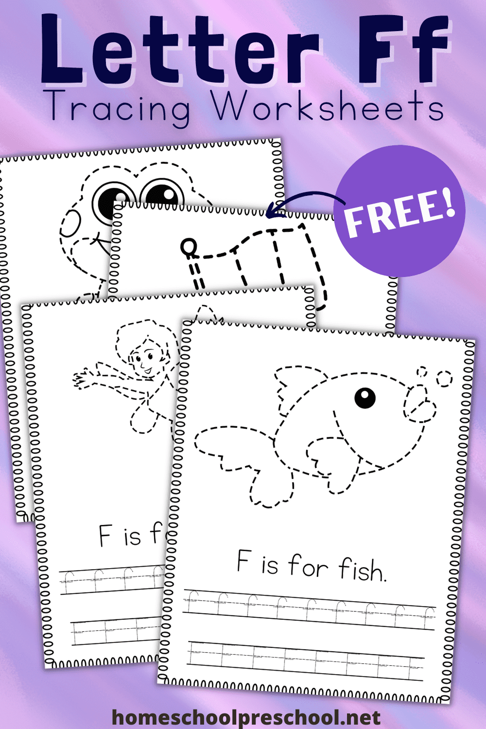 Letter F Tracing Worksheets