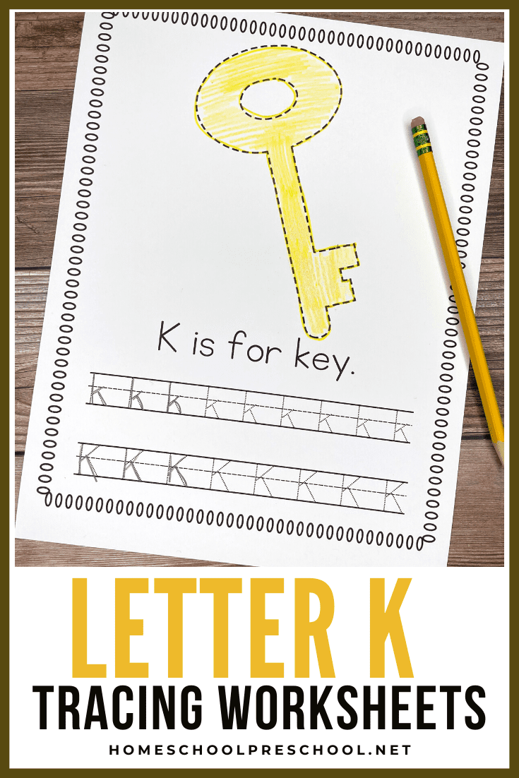 Letter K Tracing Worksheets