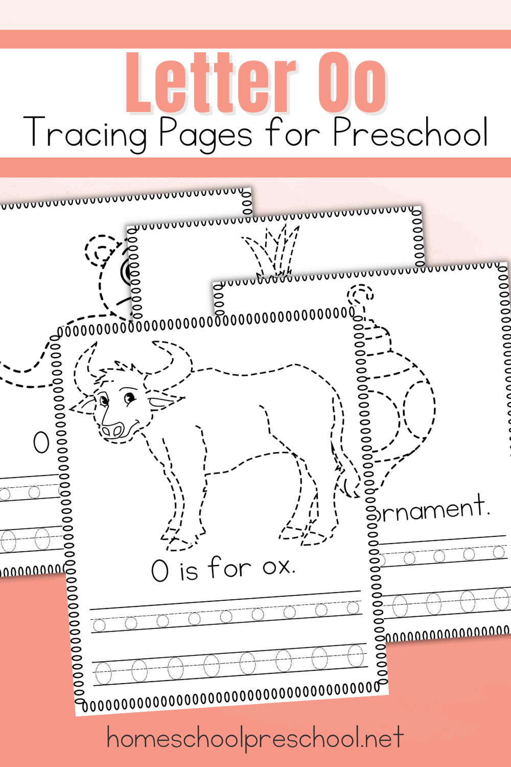 Letter O Tracing Worksheets