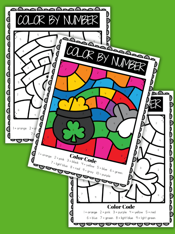 St. Patrick’s Day Color By Number