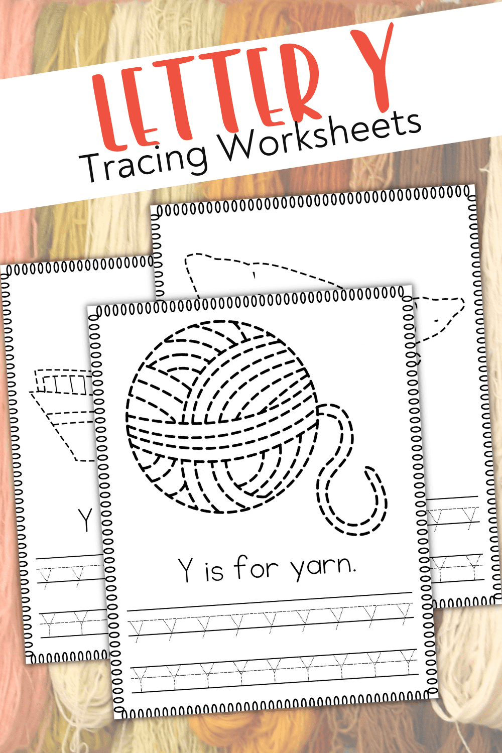Letter Y Tracing Worksheets