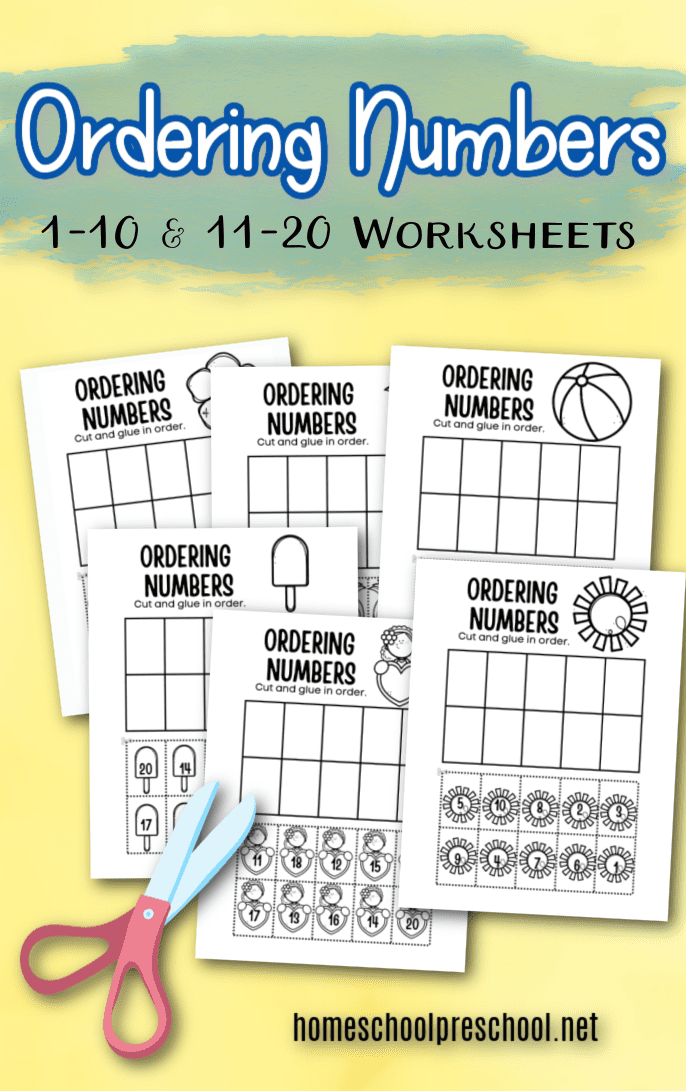 ordering number worksheet