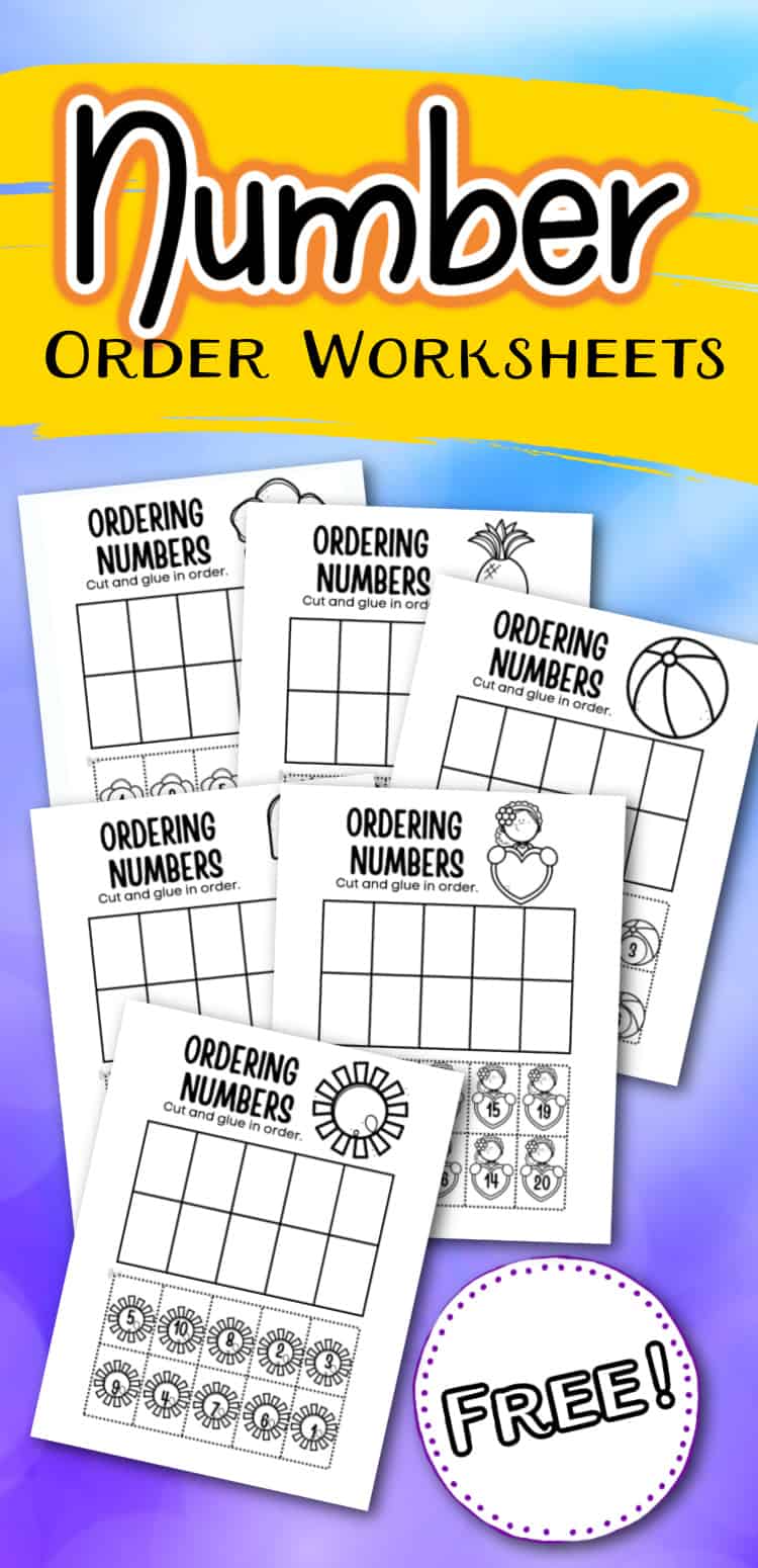 ordering number worksheets