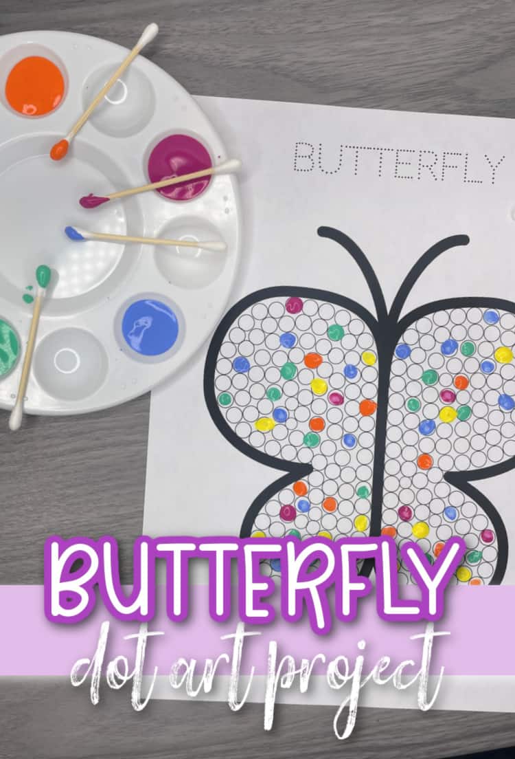 Butterfly Dot Art Printable