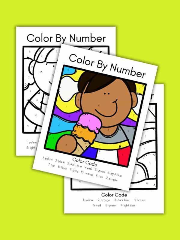 Summer Themed Color by Number