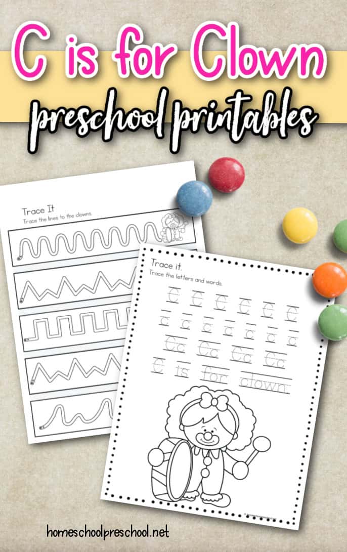 C is for Clown Printable