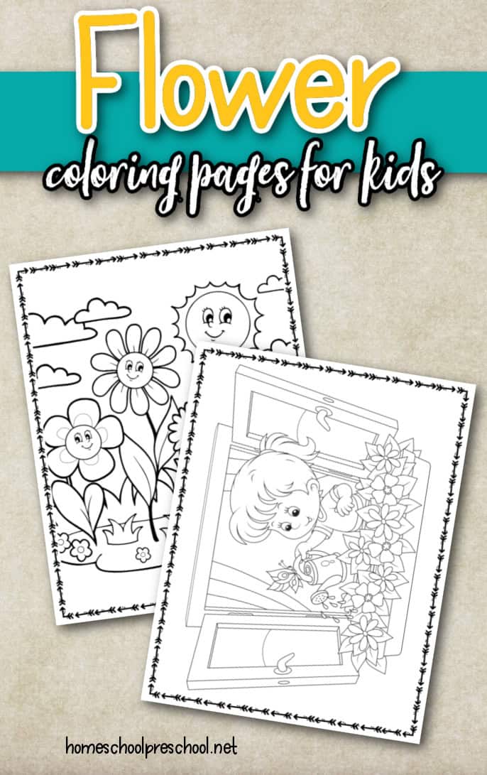 Printable Flower Coloring Pages