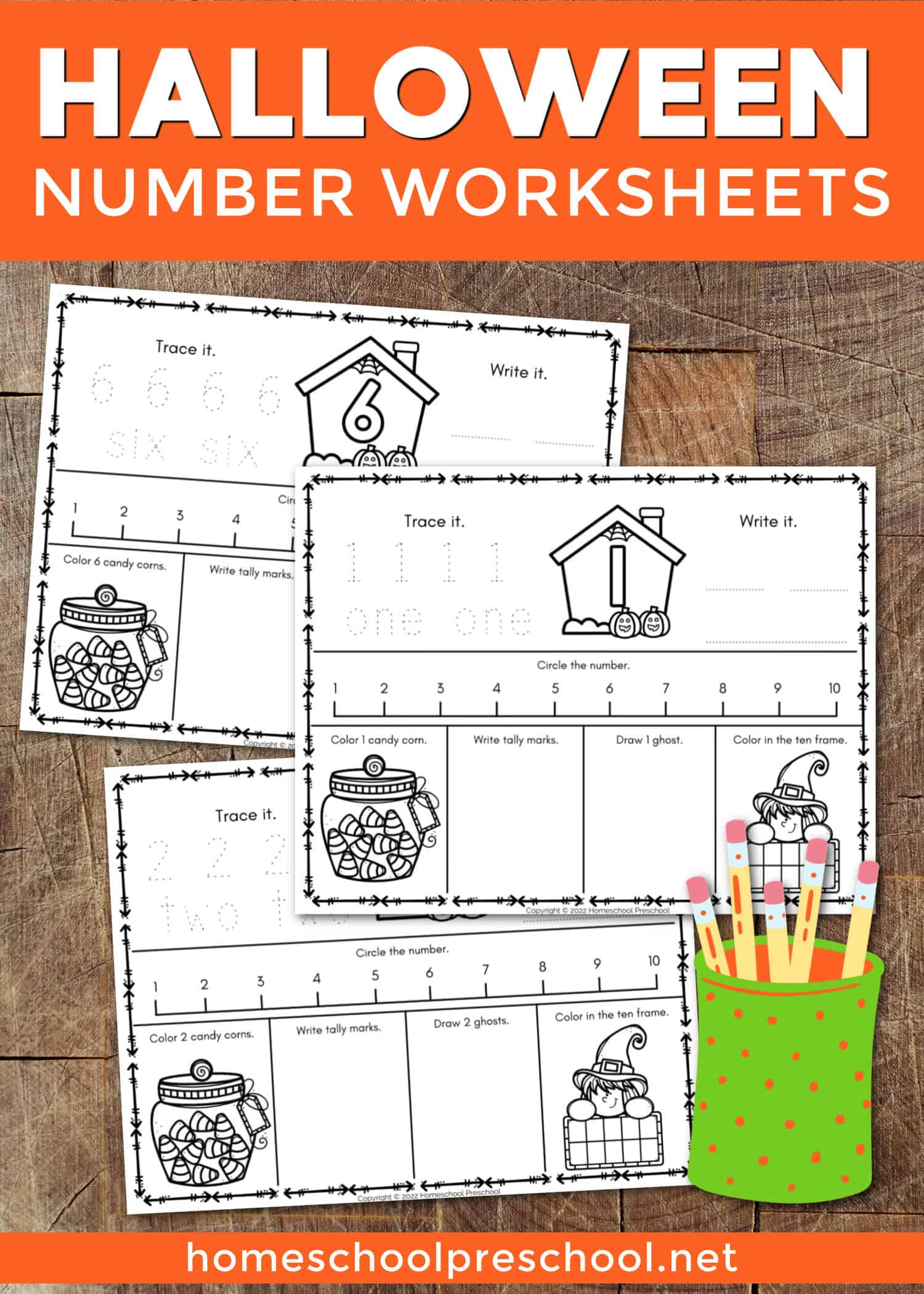 Halloween Number Worksheets