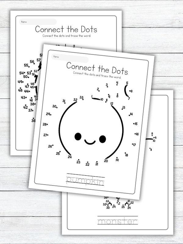 Halloween Dot to Dot Printables
